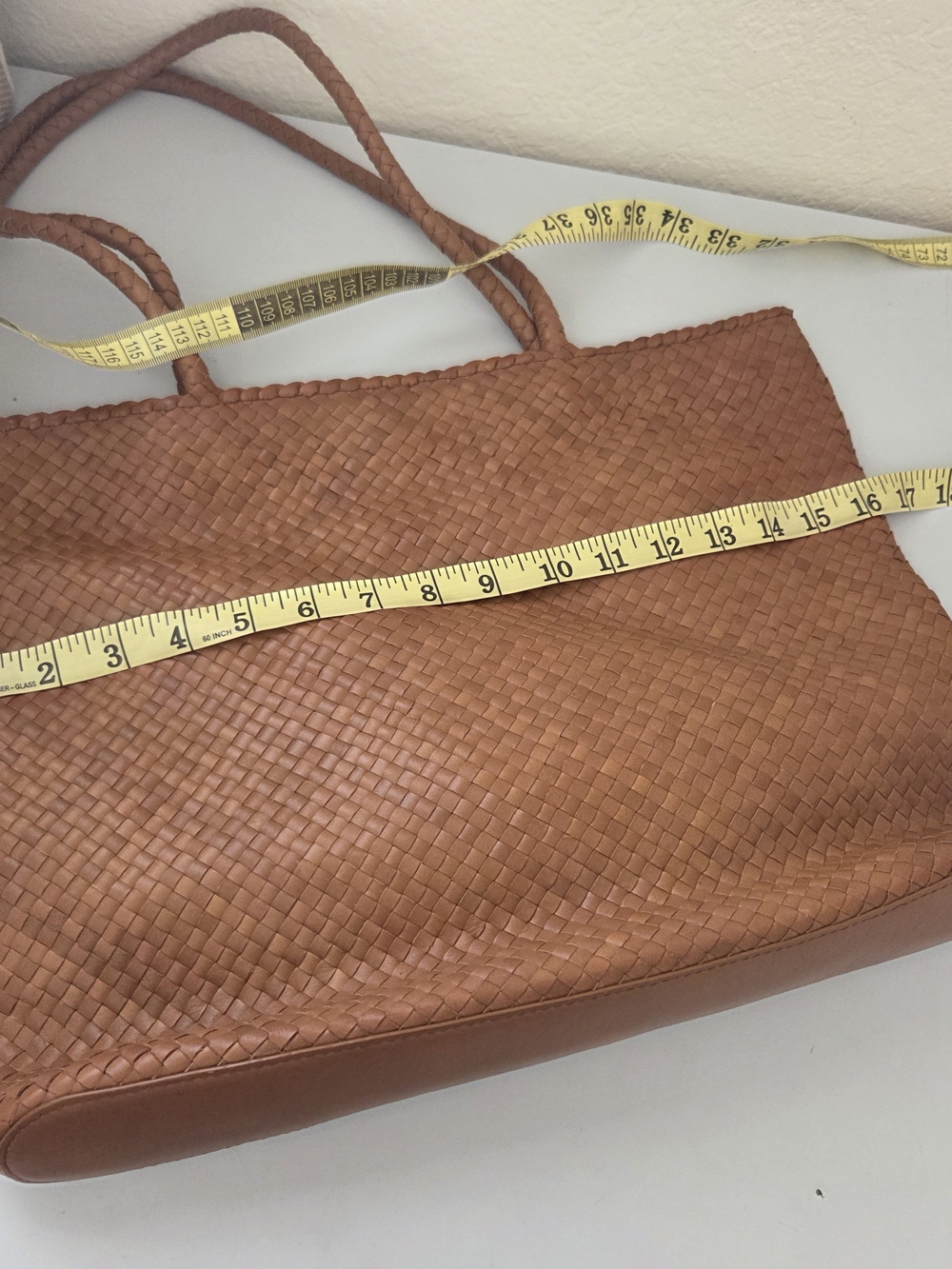 Quince Handwoven Leather Tote - Picture 8 of 10